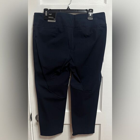Alfani Navy Blue Dress Work Capris Size 12 - Picture 2 of 6